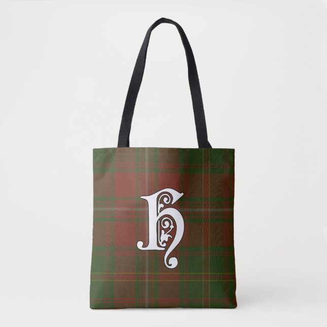 Hayes Clan Tartan Monogram Tasche (Vorderseite)