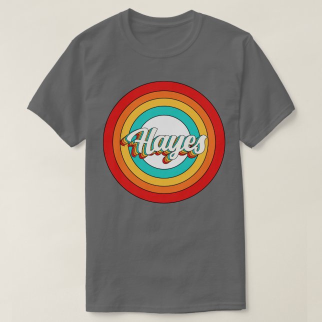 Hayes Name Shirt Vintag Hayes Circle (Design vorne)