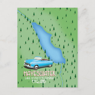 Hayeswater Lake District Karte Reiseplakat