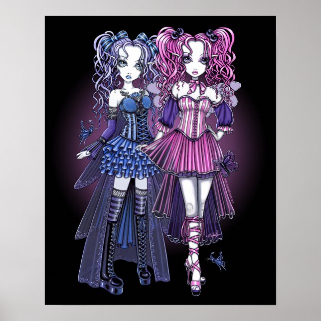 Haylee & Maegan Gothic Fairies Poster (Vorne)