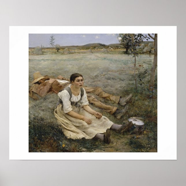 Haymaking — Jules Bastien-Lepage (1877) Poster (Vorne)