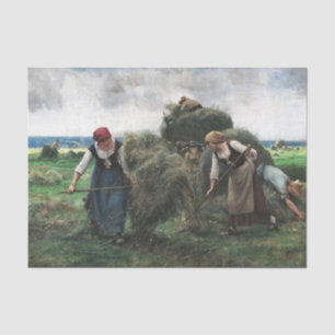 Haymaking von Julien Dupre Seidenpapier
