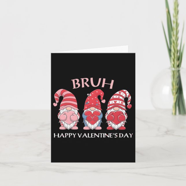 Hayppy Valentine's Day Boxing Gnomes Hearts Men Wo Karte (Vorderseite)