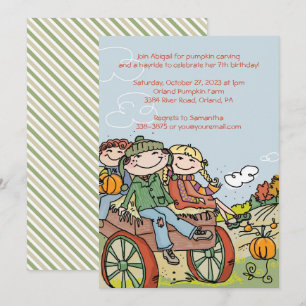 Hayride Kids Invitations pour la fête d'anniversai