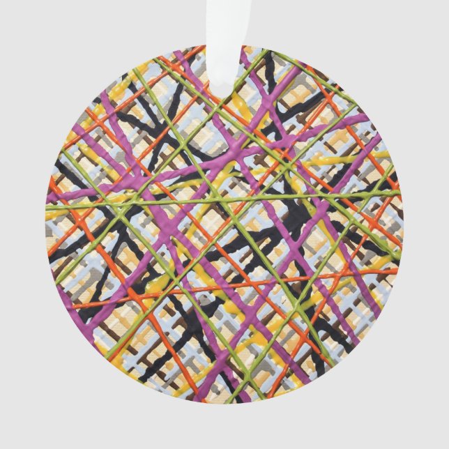 Haystack im Lila Acrylschmuck Ornament (Vorderseite)