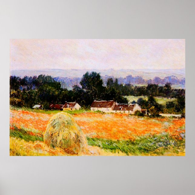Haystack in Giverny,1886 Poster (Vorne)