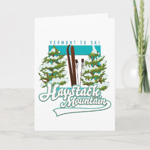 Haystack Mountain Vermont USA Ski Logo Feiertagskarte