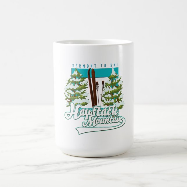 Haystack Mountain Vermont USA Ski Logo Kaffeetasse (Mittel)