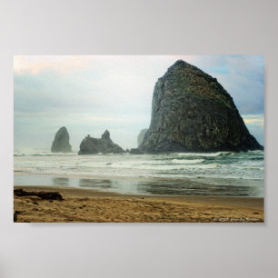 Haystack Rock at Cannon Beach Poster