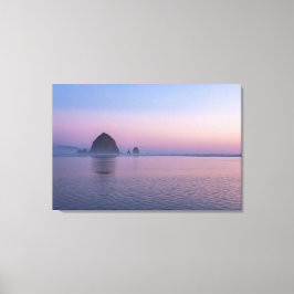 Haystack Rock bei Sunset Leinwanddruck