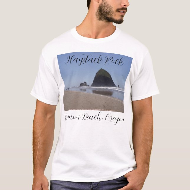 Haystack Rock, Cannon Beach, Oregon Hoodie T-Shirt (Vorderseite)