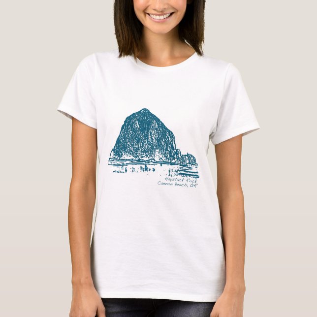 Haystack Rock Illustration T-Shirt (Vorderseite)