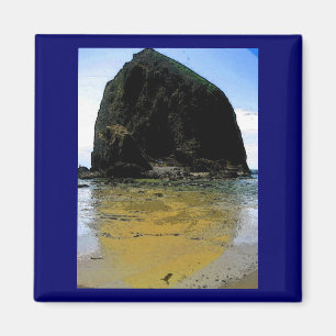 Haystack Rock Oil Painting Magnet
