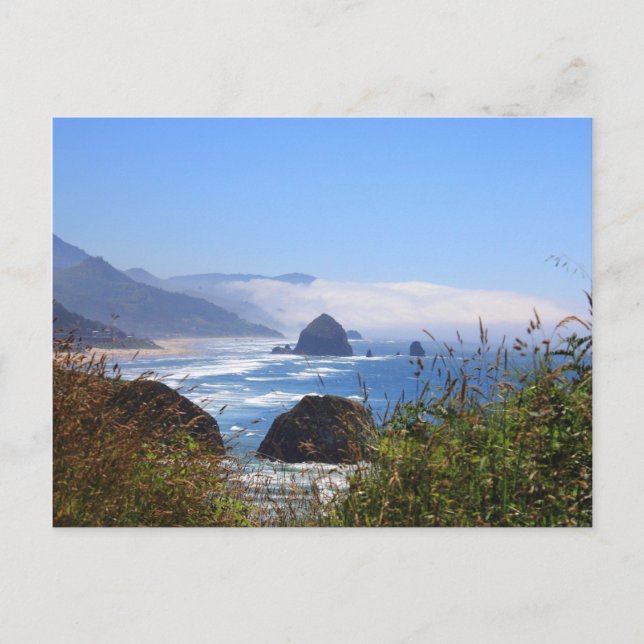 Haystack Rock Oregon Küste Postkarte (Vorderseite)