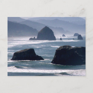 Haystack Rock Pacific Ocean Oregon Coast Postcard Postkarte