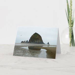 Haystack Rock Reflection on Cannon Beach, Oregon Karte