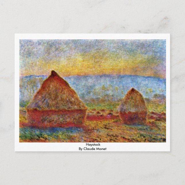 Haystack von Claude Monet Postkarte (Vorderseite)