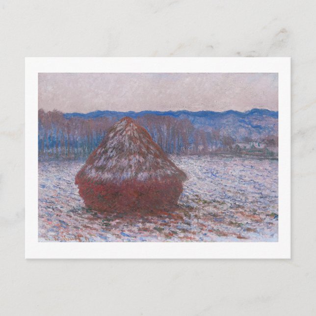 "HAYSTACKS" 1890-1891 CLAUDE MONET POSTKARTE (Vorderseite)