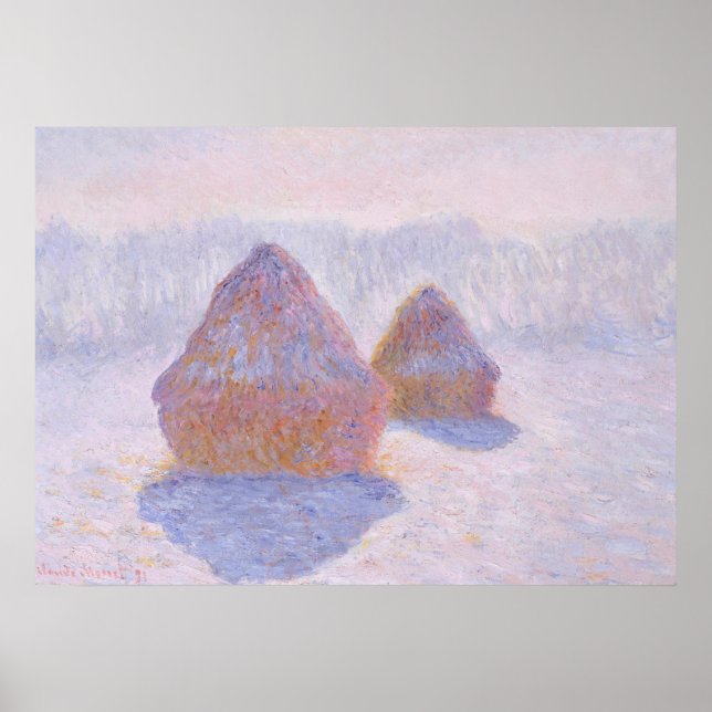 Haystacks by Claude Monet Poster (Vorne)