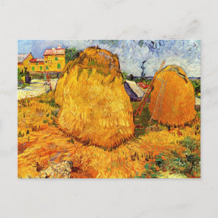 Haystacks in der Provence von Vincent van Gogh Postkarte