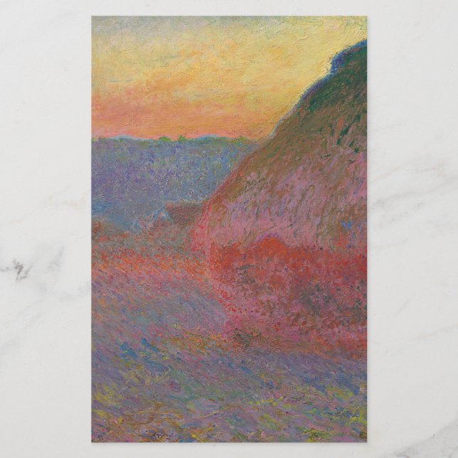 Haystacks (von Claude Monet) Briefpapier (Vorderseite)