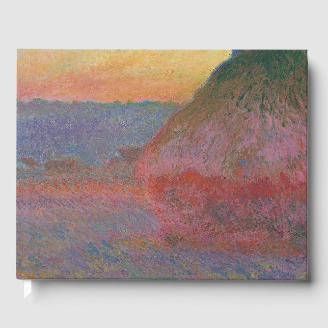 Haystacks (von Claude Monet) Gästebuch (Vorderseite)