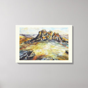 Haytor Dartmoor Aquarell-Kunst Leinwanddruck