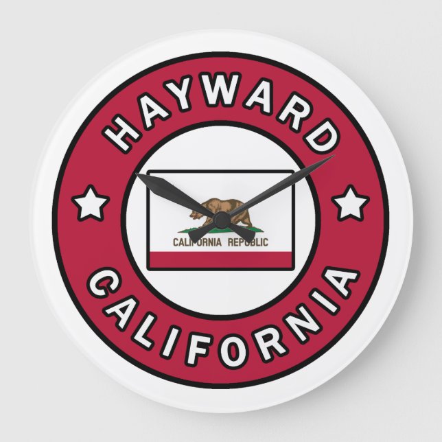 Hayward California Große Wanduhr (Vorderseite)