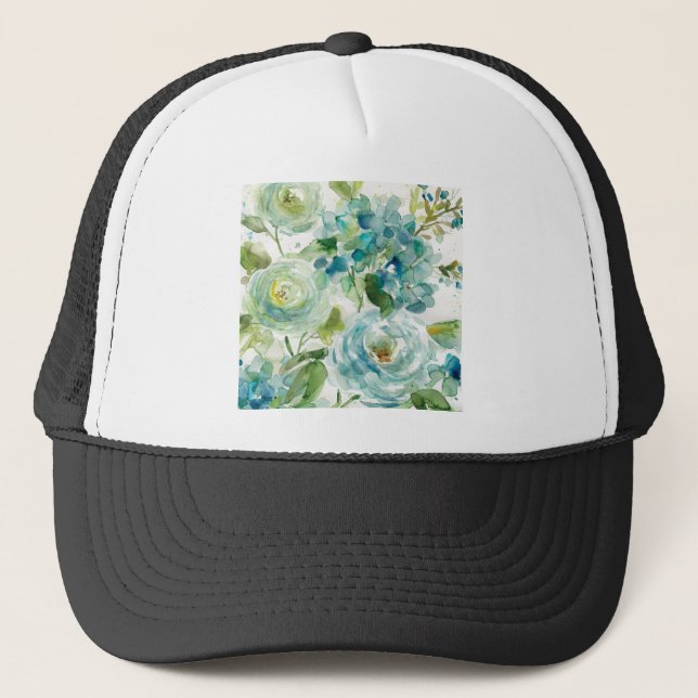 HAZ06 cooler Watercolor Floral.tif Truckerkappe (Vorderseite)
