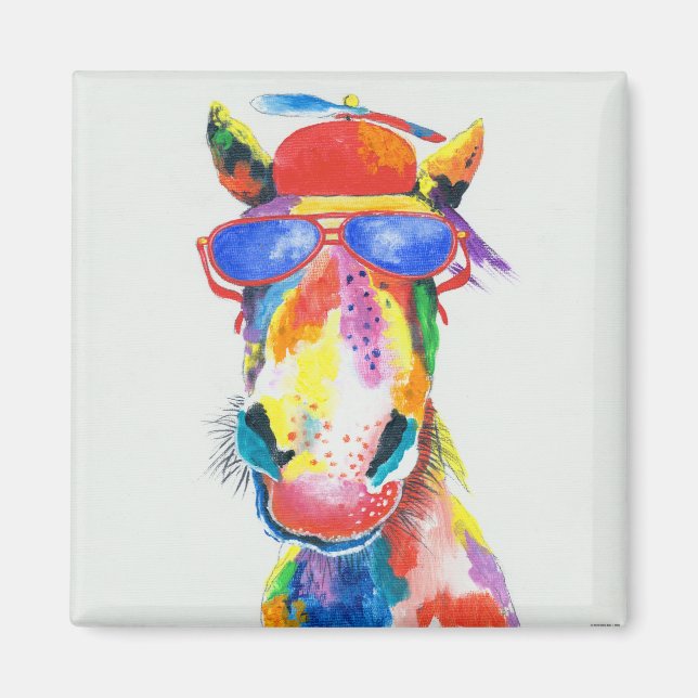 HAZ29 Pferde.tif Magnet (Vorne)