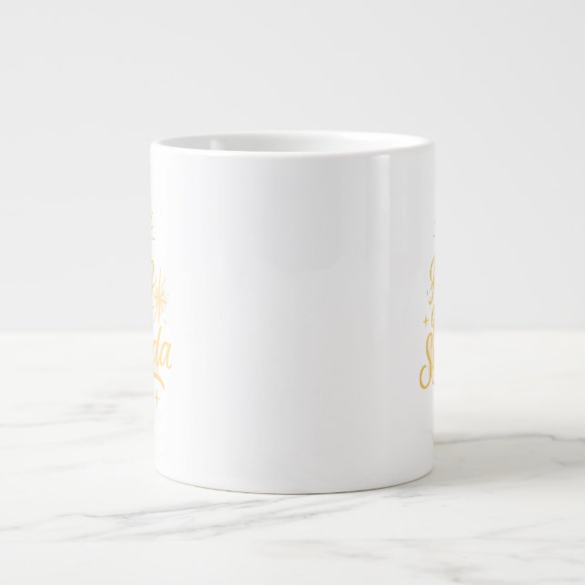 Haz que Suceda ✨ | Golden Sunrise Design Jumbo-Tasse (Vorderseite)