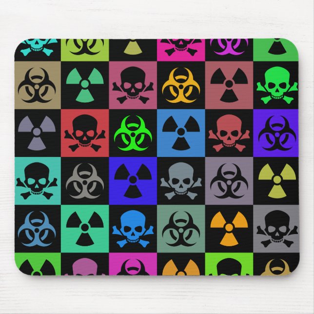 Hazard Pattern Multicolored Mousepad (Vorne)