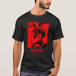 Hazbin Hotel Alastor Radio Dämon Alles Rot Dunkle T-Shirt