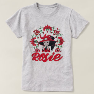 Hazbin Hotel Rosie mit roten Blumen Rahmen T-Shirt