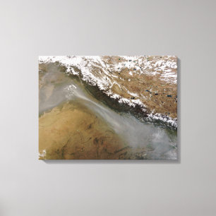 Haze entlang des Himalaya-Gebirges Leinwanddruck