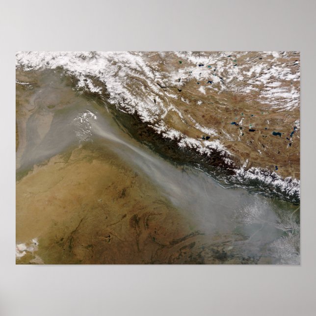 Haze entlang des Himalaya-Gebirges Poster (Vorne)