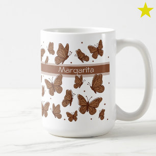 Hazel Brown Schmetterlinge & Punkt Individueller N Kaffeetasse