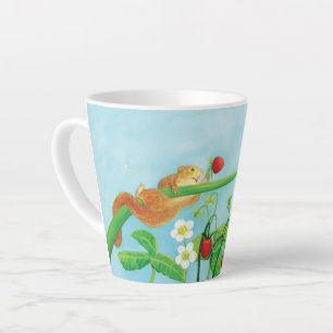 Hazel Dormouse, Erdbeeren & Landelion puff Smal Milchtasse