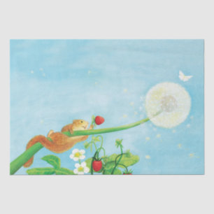 Hazel Dormouse, wilde Erdbeeren & Löwenpuff Seidenpapier