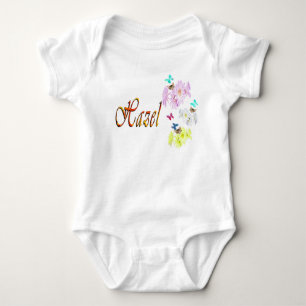 Hazel, Name mit Kätzchen, Baby-Bodysuit Baby Strampler