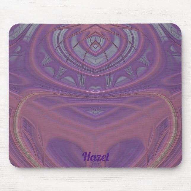 HAZEL ~ Rosa-Mauve- und Lavendel-Design  Mousepad (Vorne)