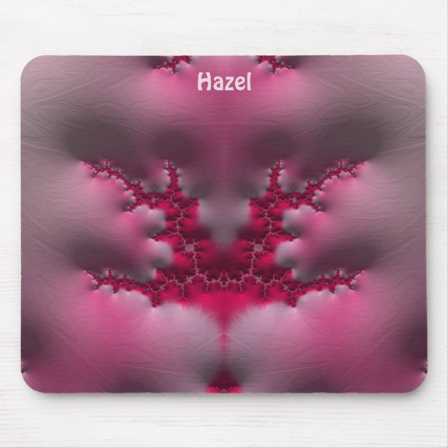 HAZEL~ Rosa und Weißes Mauspad  (Vorne)