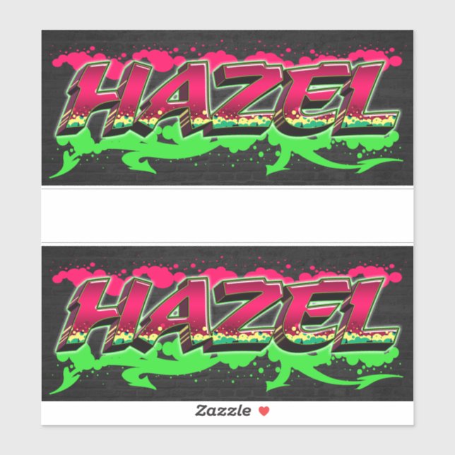 Hazel Vorname Name Graffiti Aufkleber Sticker (Feuille)