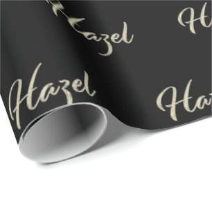 Hazel white gold Handwriting Geschenkpapier