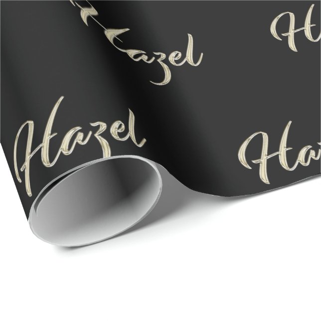 Hazel white gold Handwriting Geschenkpapier (Rolleneckpunkt)