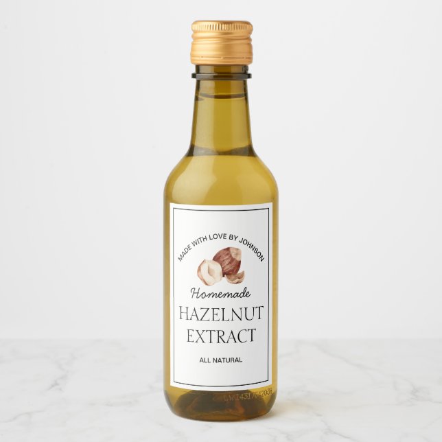 Hazelnuss-Extraktionssiegel Weinetikett (Vorderseite)