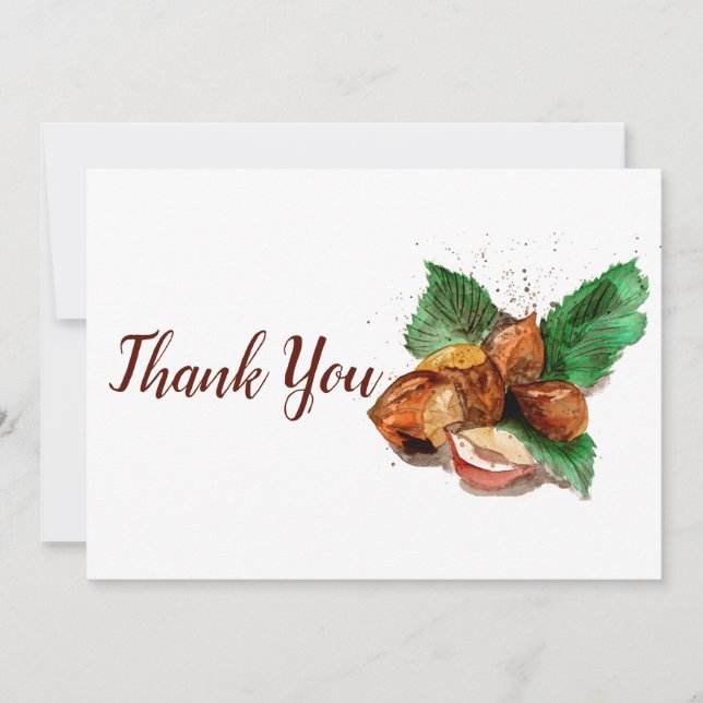 Hazelnüsse Dankeskarte (Vorderseite)