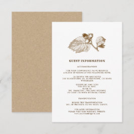 Hazelnut Branch Kraft Papier Hochzeitskarte Einladung