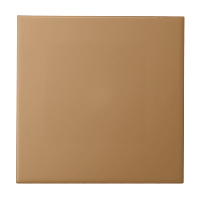 Hazelnut Brawn Solid Color | Klassisches Elegant Fliese (Vorderseite)