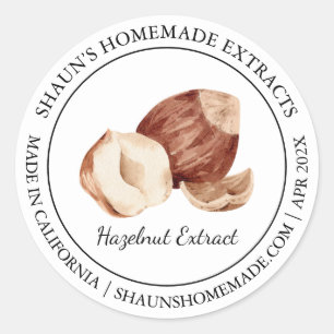 Hazelnut Extract Modernes Label Runder Aufkleber
